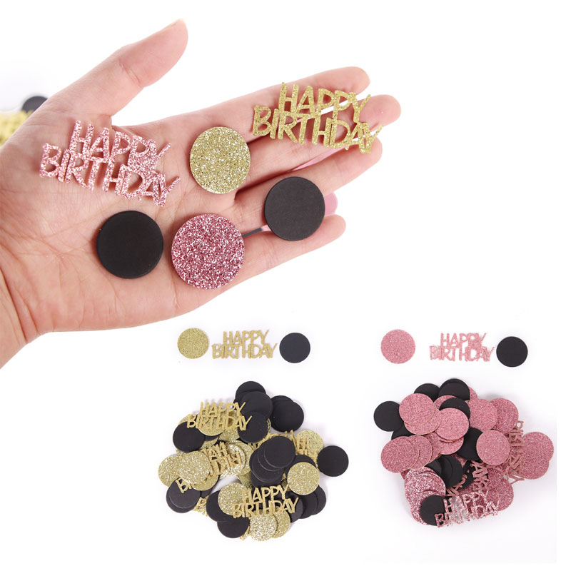 Table Runner Sequin - 100개입 생일 축하 컨페티, 로즈 골드