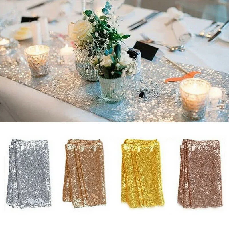 Table Runner Sequin - 축제용 스팽글 테이블보 테이블 러너 식기류
