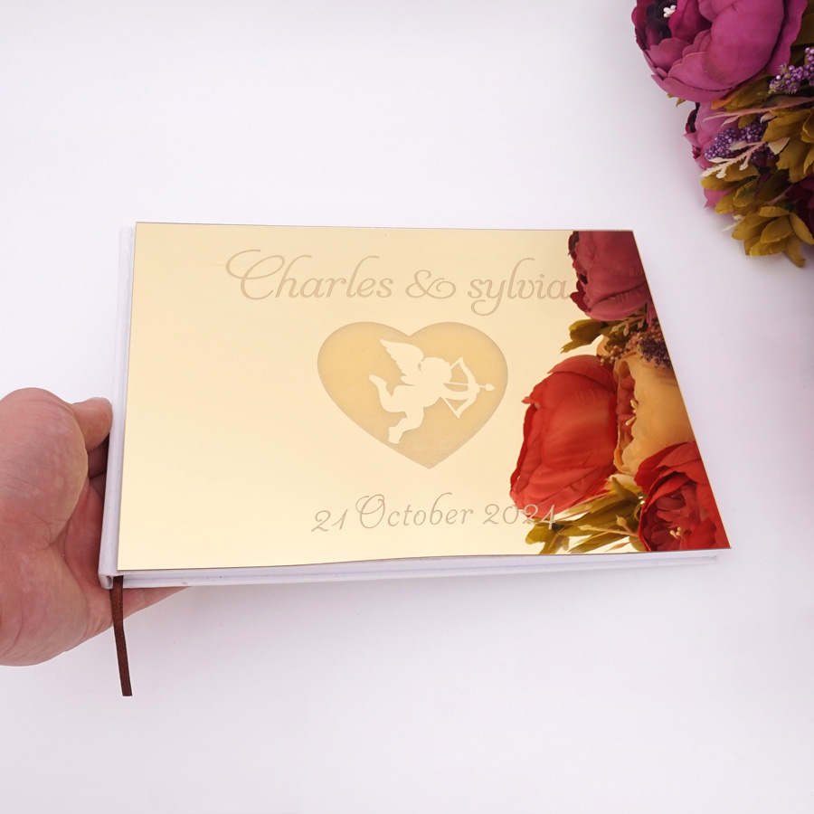 Personalized Guest Book - 맞춤형 웨딩 방명록 아크릴 미러 커버