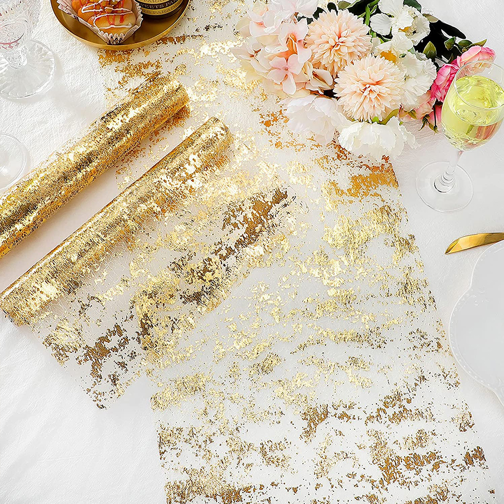 Table Runner Sequin - 메탈릭 골드 테이블 러너 300*28cm 스팽글