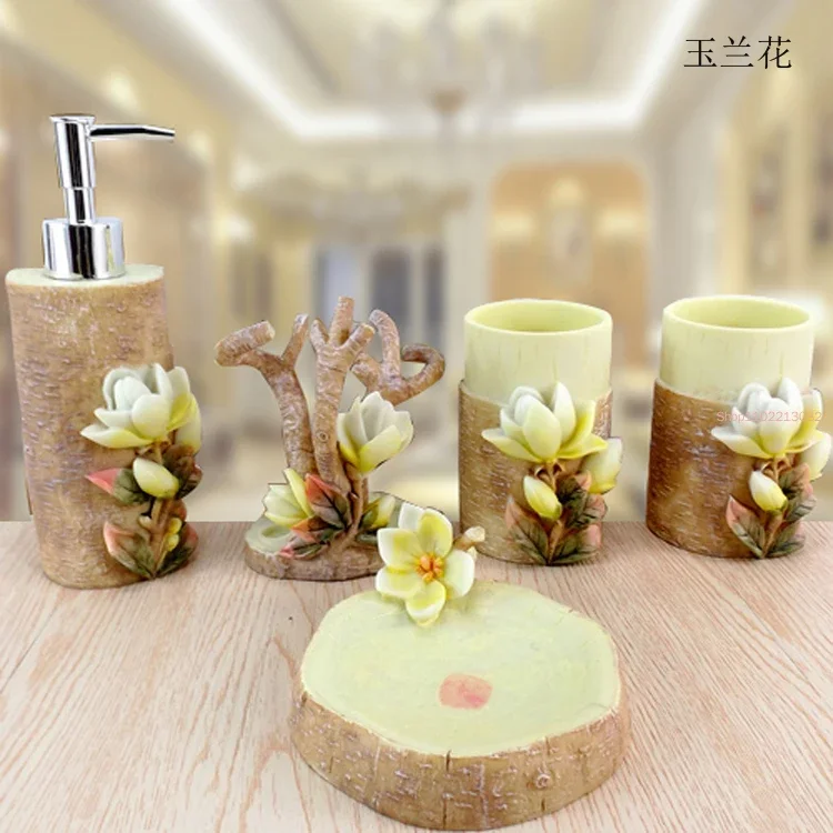 Wedding Bathroom Supply Kit - 5종/세트 레진 욕실용품 세트 웨딩 욕실용품