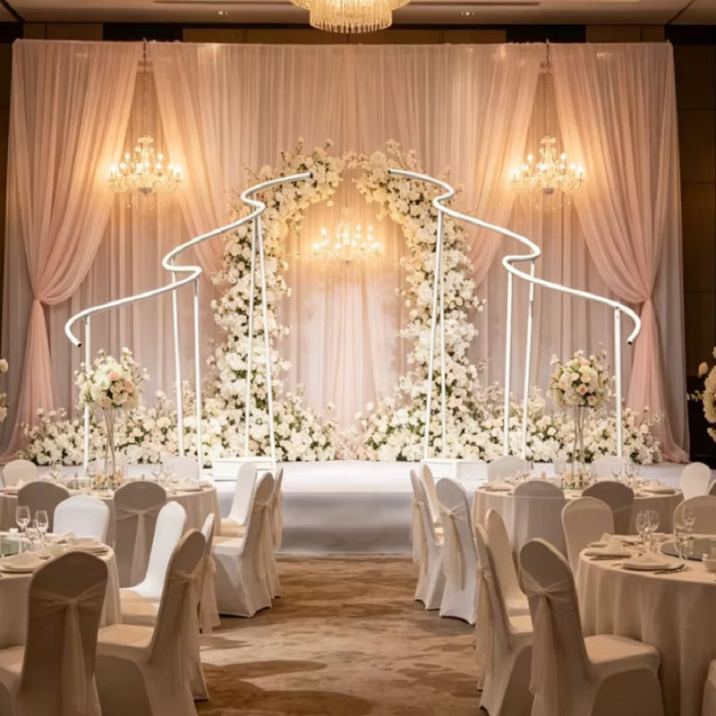 Wedding/Event Supply Store - 럭셔리 웨이브 모양 프레임 야외 파티