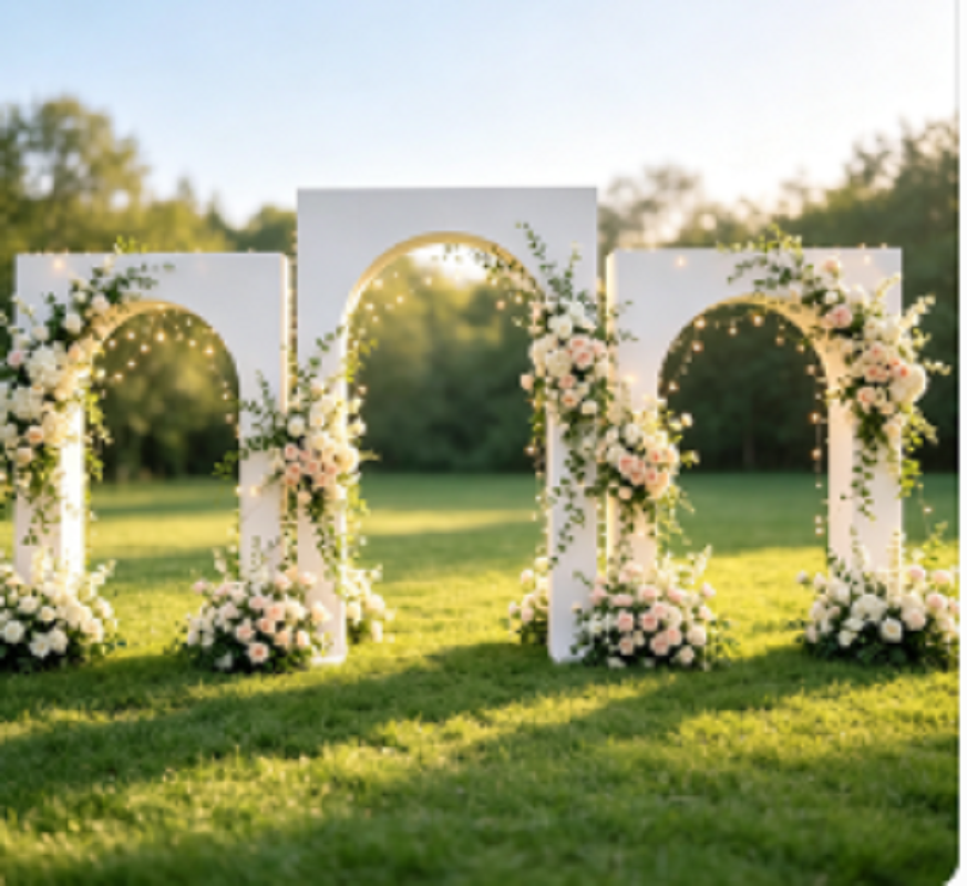 Wedding/Event Supply Store - 우아한 흰색 PVC 케이크 스탠드, 세련된