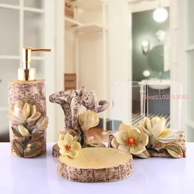 Wedding Bathroom Supply Kit - 욕실 액세서리 5 피스 세트 유리