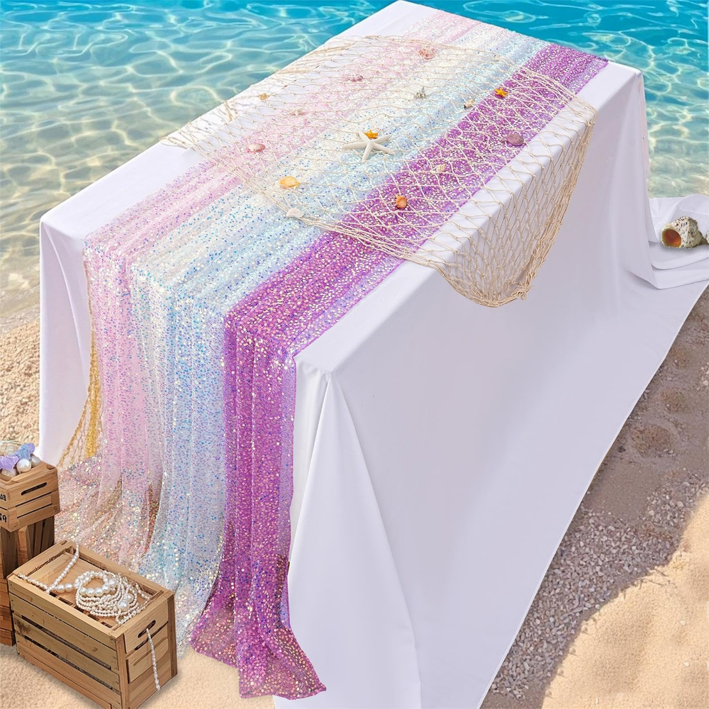 Table Runner Sequin - 1 팩 스팽글 테이블 러너 생일
