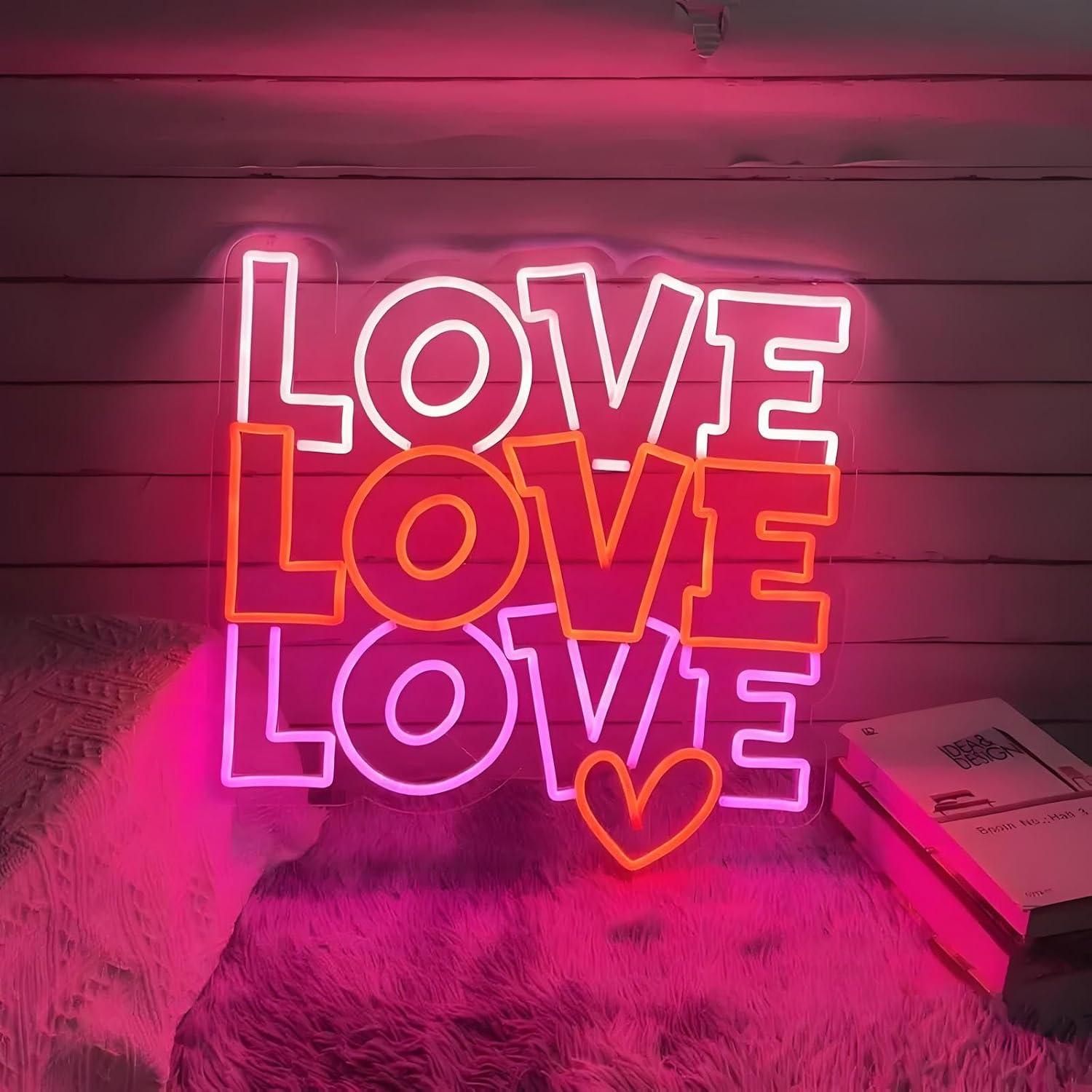 Wedding Shop - 사랑 네온사인 USB 디밍 가능 LED