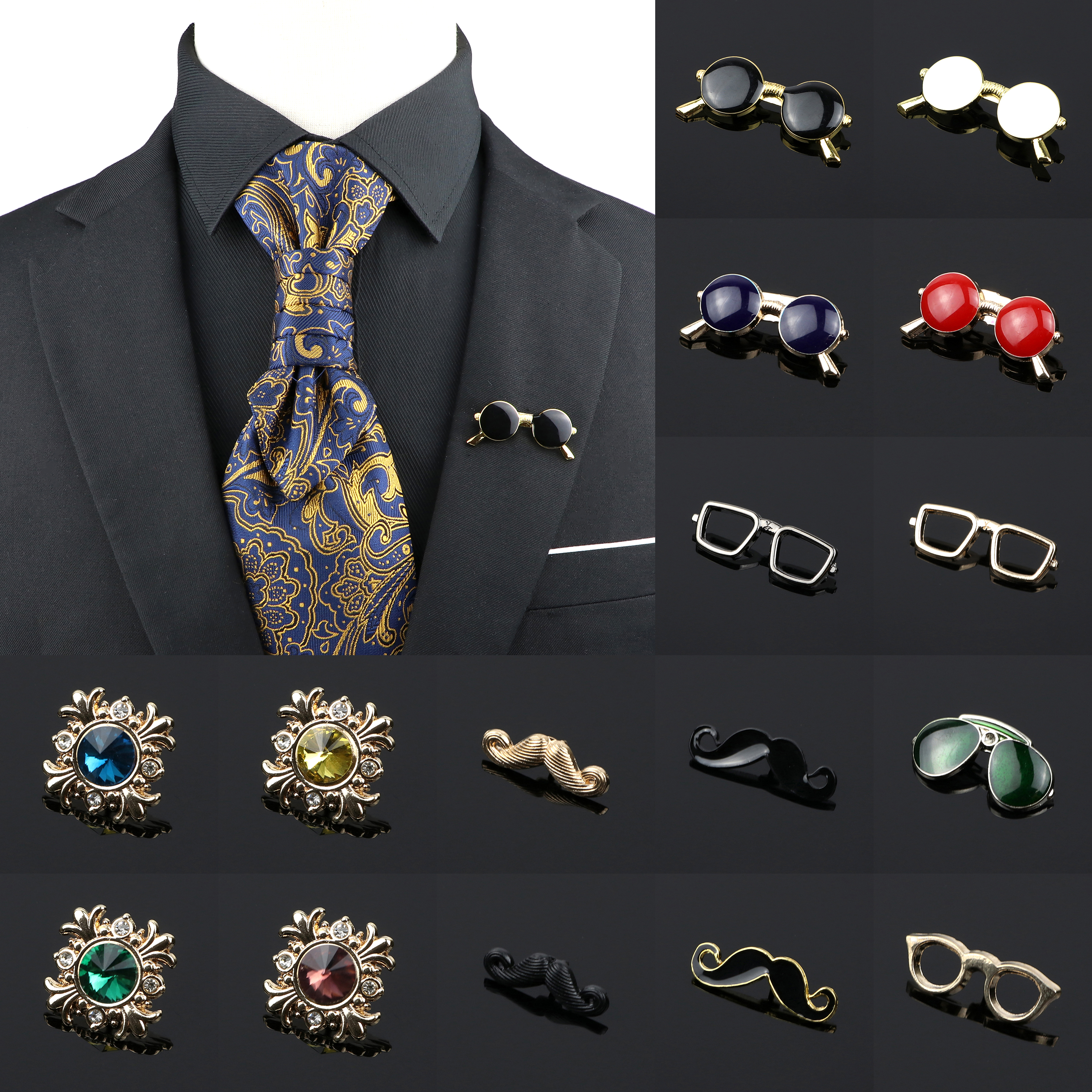 Suit Supply Wedding Party - 남자 정장 셔츠 칼라 핀 에나멜