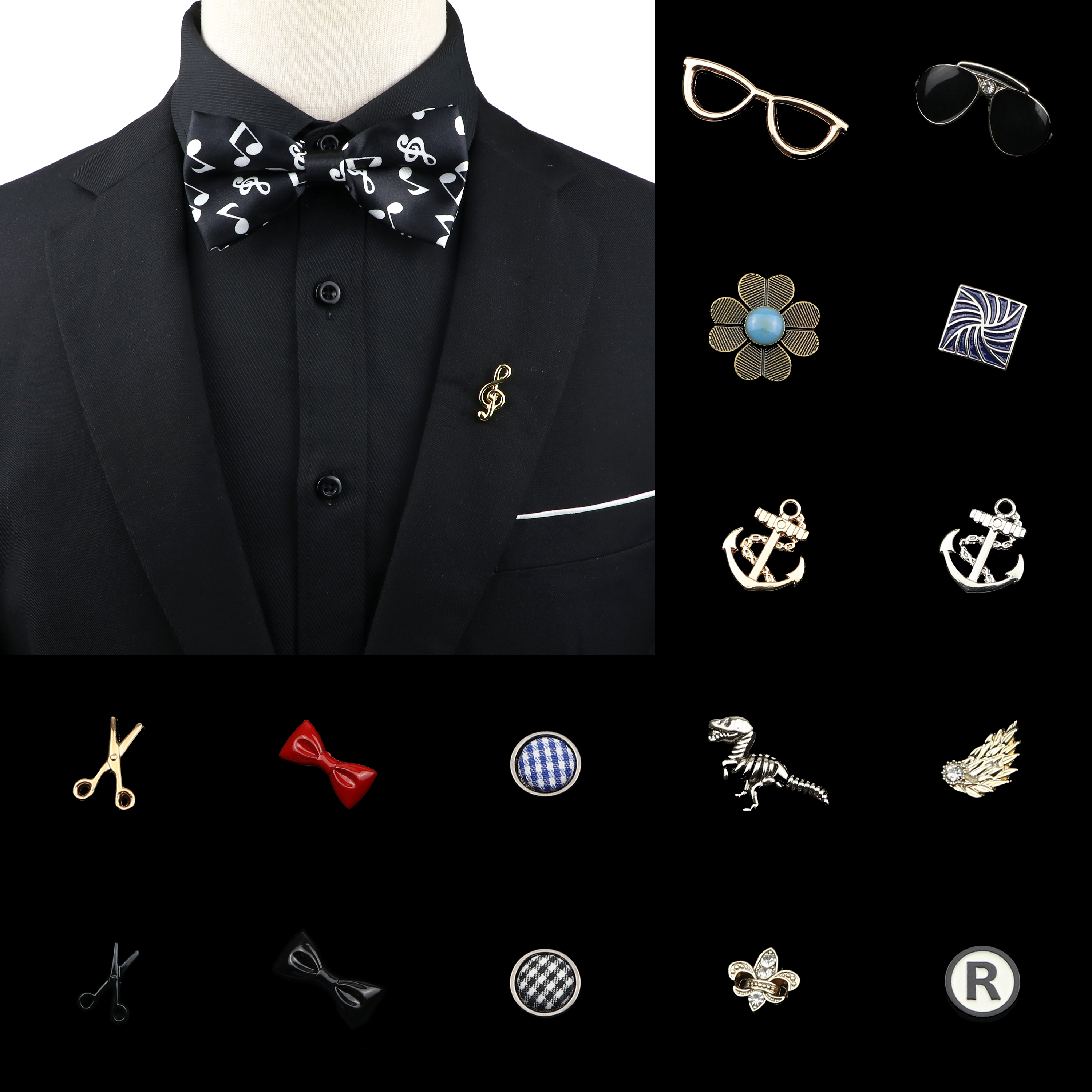 Suit Supply Wedding Party - 멋진 패션 남자 여자 브로치 공룡