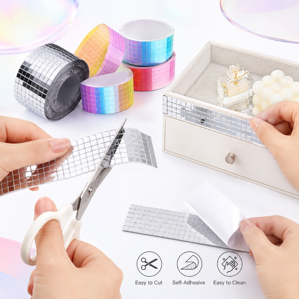 Wedding Bathroom Supply Kit - 미니 사각형 거울 모자이크 타일 DIY