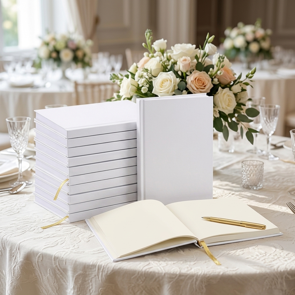 Personalized Guest Book - 120 페이지 하드커버 웨딩 방명록 빈