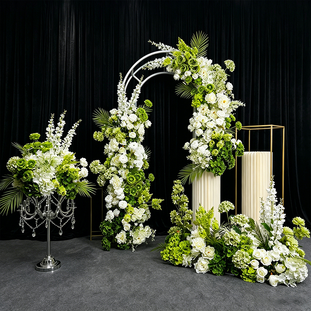 럭셔리 화이트 그린 장식 웨딩 배경 아치 걸이형 꽃줄  - Wedding Event Supply 리뷰 및 가격