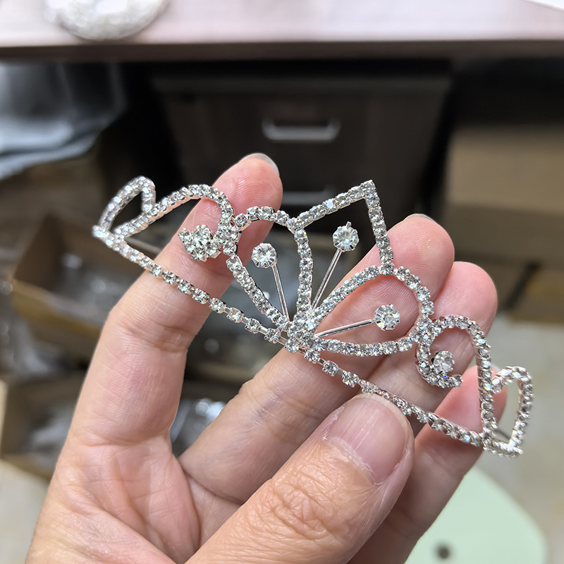 실버 컬러 라인스톤 신부 왕관 럭셔리 크리스탈 티아라  - Wedding Shop 리뷰 및 가격