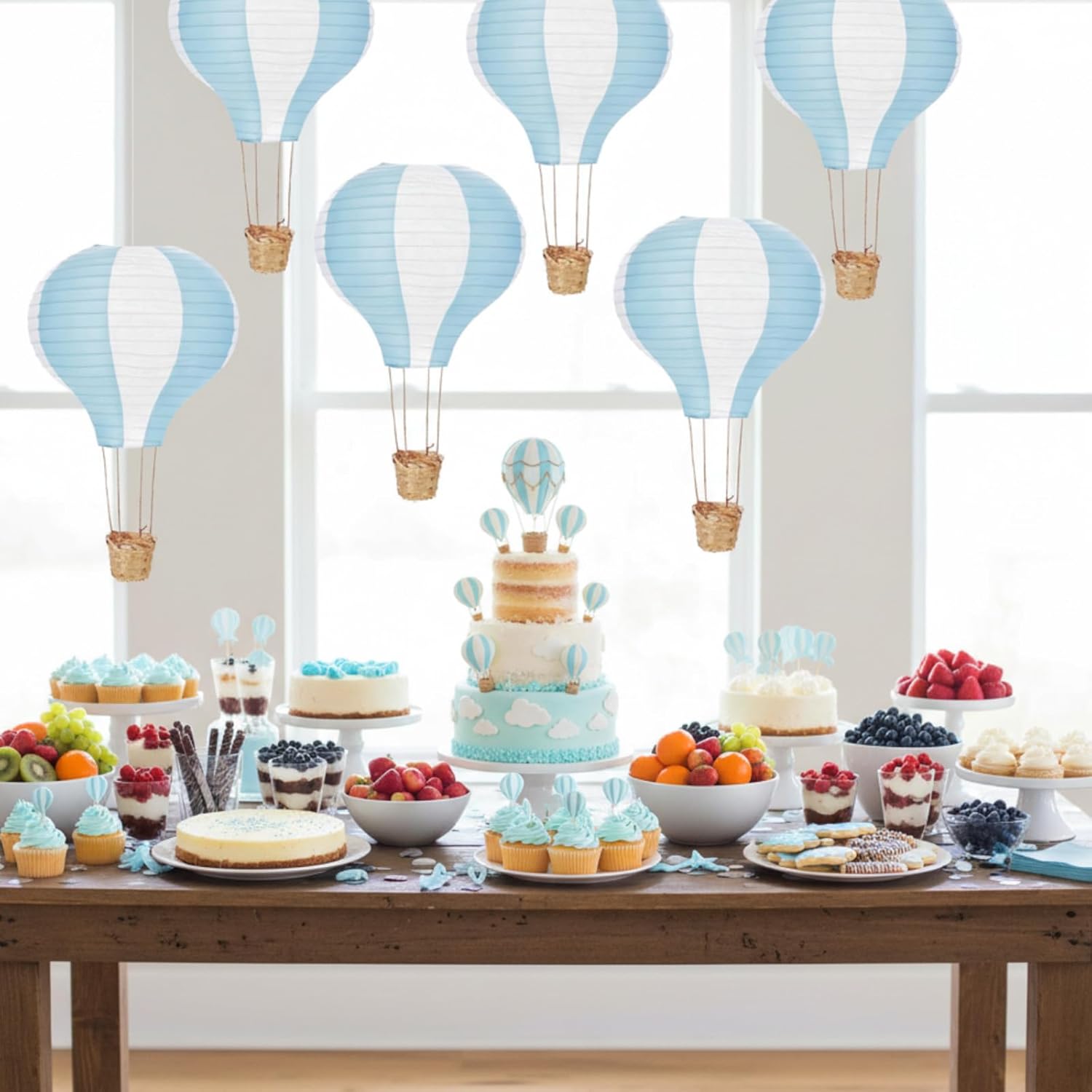 6-12개들이 12인치 열기구 모양 종이 랜턴 세트,  - Confetti Balloon Set 리뷰 및 가격