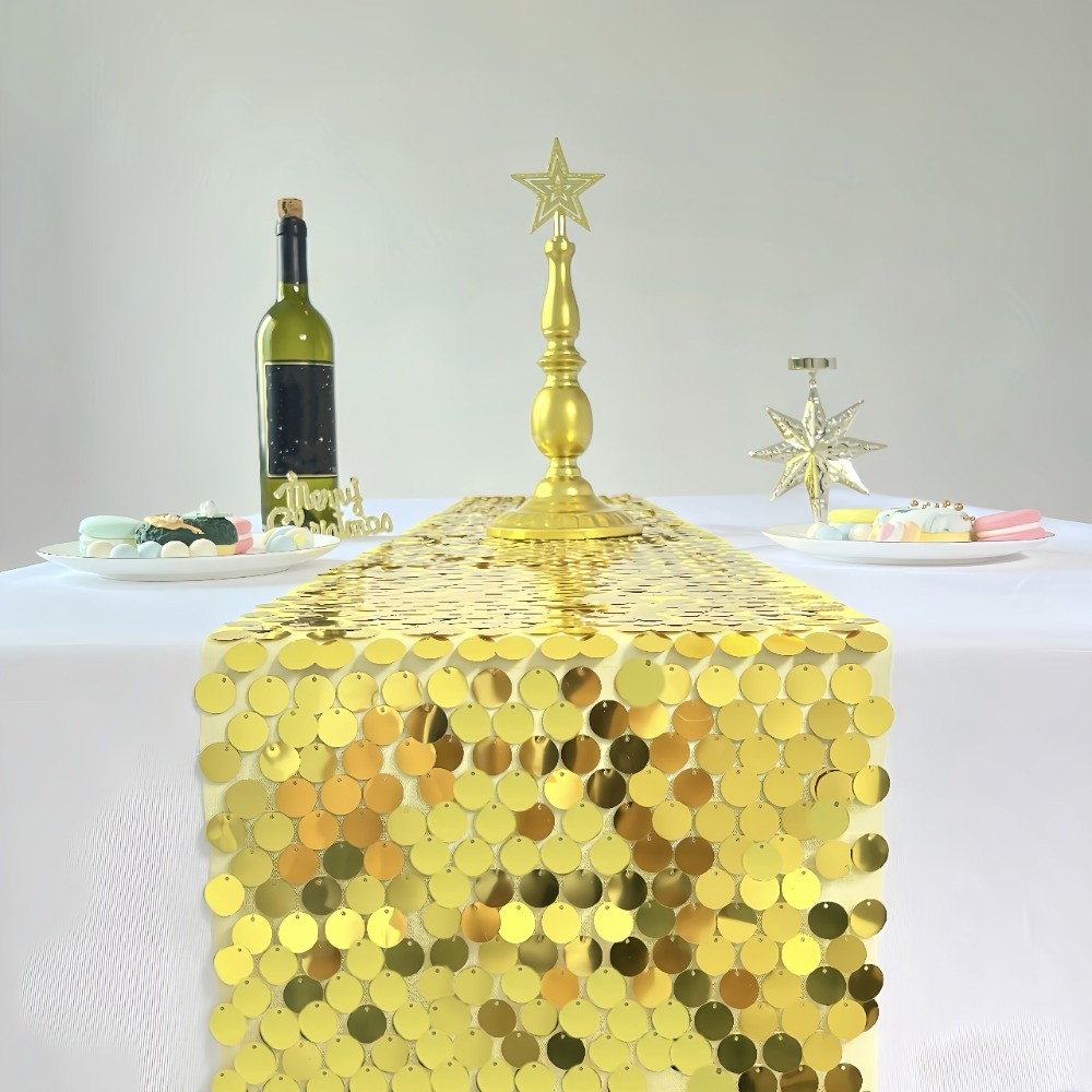 물고기 비늘 모양 스팽글 테이블 러너 고급스러운 반짝이 - Table Runner Sequin 리뷰 및 가격
