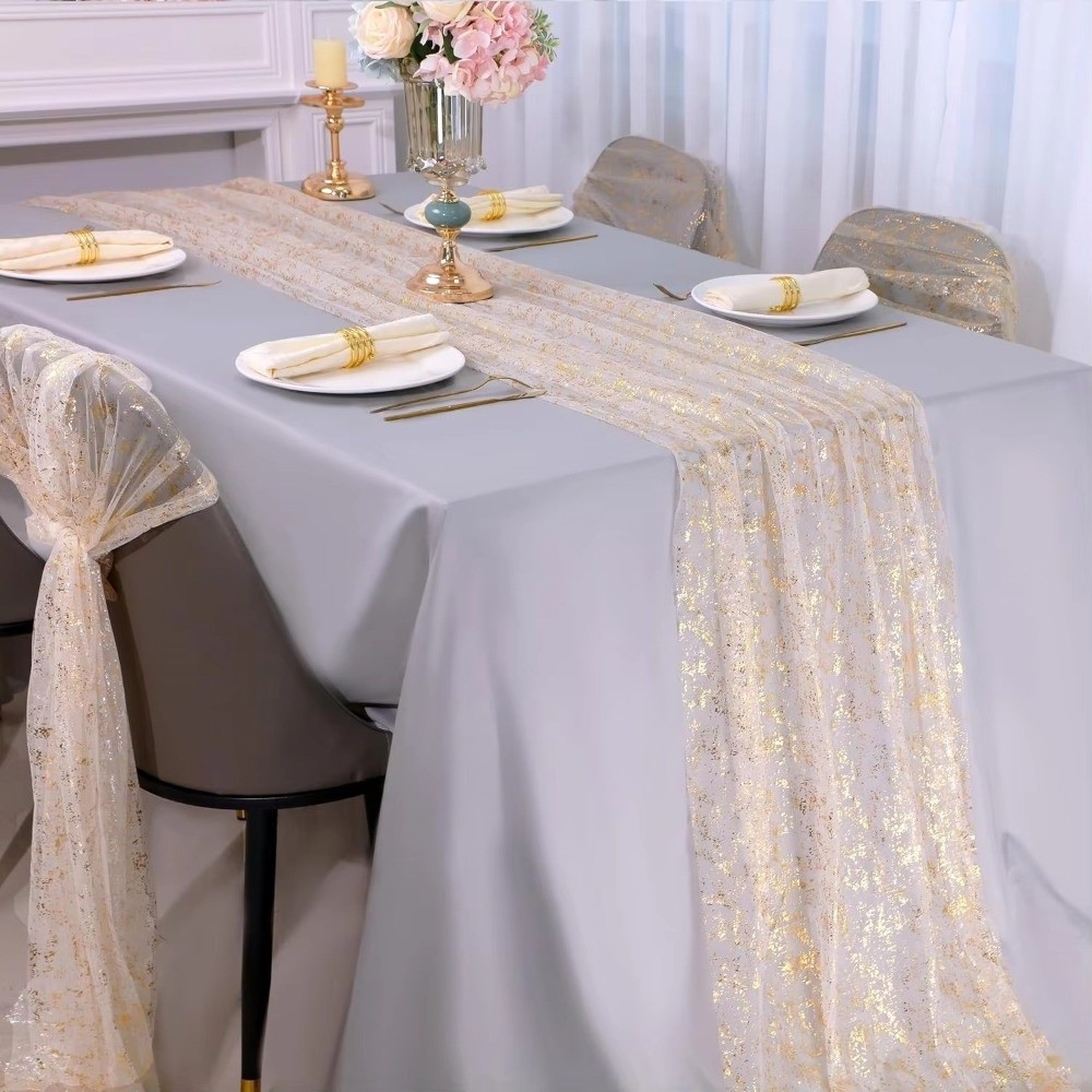 골든 시퀸 글리터 핫 스탬핑 테이블 플래그 유럽 스타일 - Table Runner Sequin 리뷰 및 가격