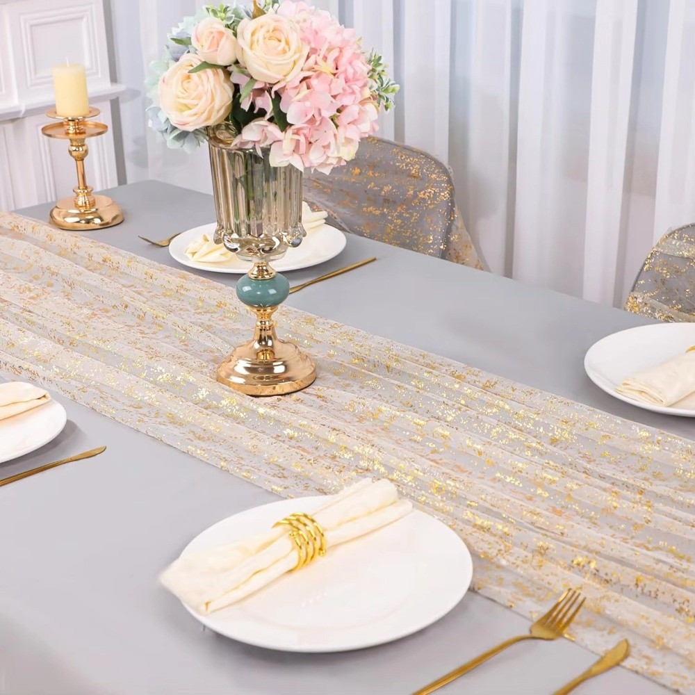 골든 시퀸 글리터 핫 스탬핑 테이블 플래그 유럽 스타일 - Table Runner Sequin 리뷰 및 가격