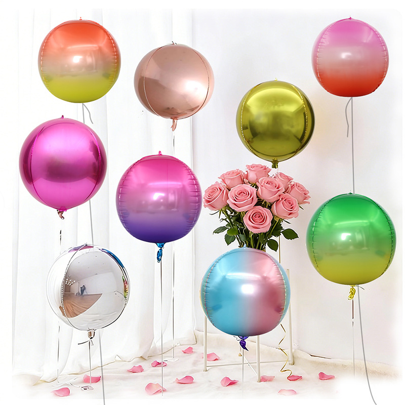 5개 10 18 22인치 4D 원형 메탈 포일 로즈 골 - Wedding/Event Supply Store 리뷰 및 가격
