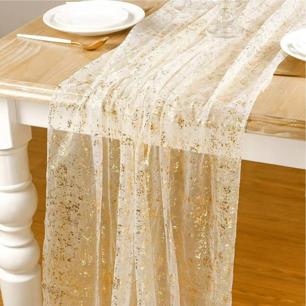 블랙 골드 테이블 러너 핫 스탬핑 시어 메쉬 튤 치즈클 - Table Runner Sequin 리뷰 및 가격