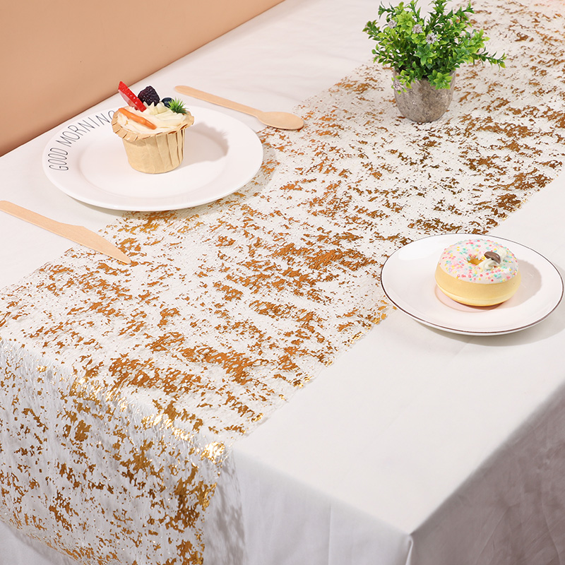 메탈릭 골드 테이블 러너 스팽글 반짝이 메쉬 롤 식탁보 - Table Runner Sequin 리뷰 및 가격