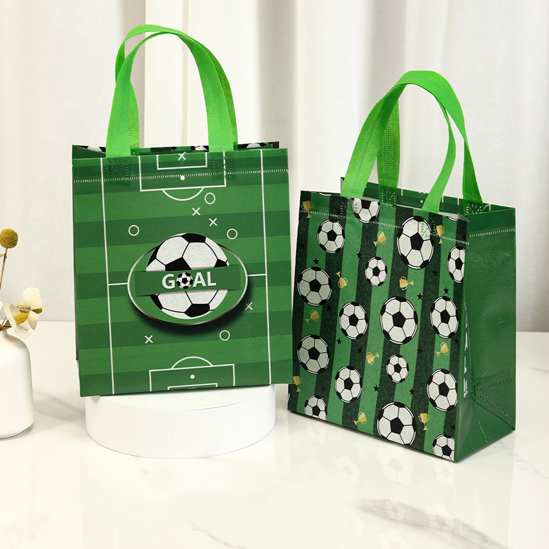 4pcs 축구 스타일 선물 가방, 축구와 부직포 토트  - Wedding Event Supply 리뷰 및 가격