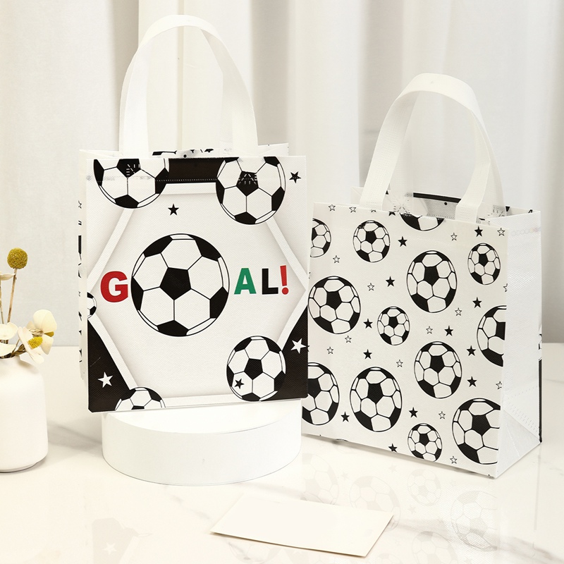 4pcs 축구 스타일 선물 가방, 축구와 부직포 토트  - Wedding Event Supply 리뷰 및 가격