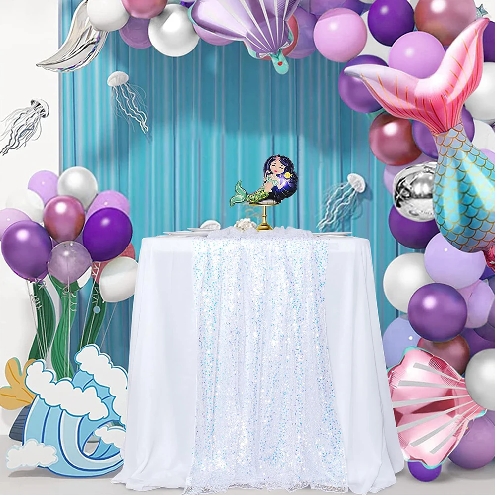 1 팩 스팽글 테이블 러너 생일 웨딩 다이닝 이벤트를위 - Table Runner Sequin 리뷰 및 가격