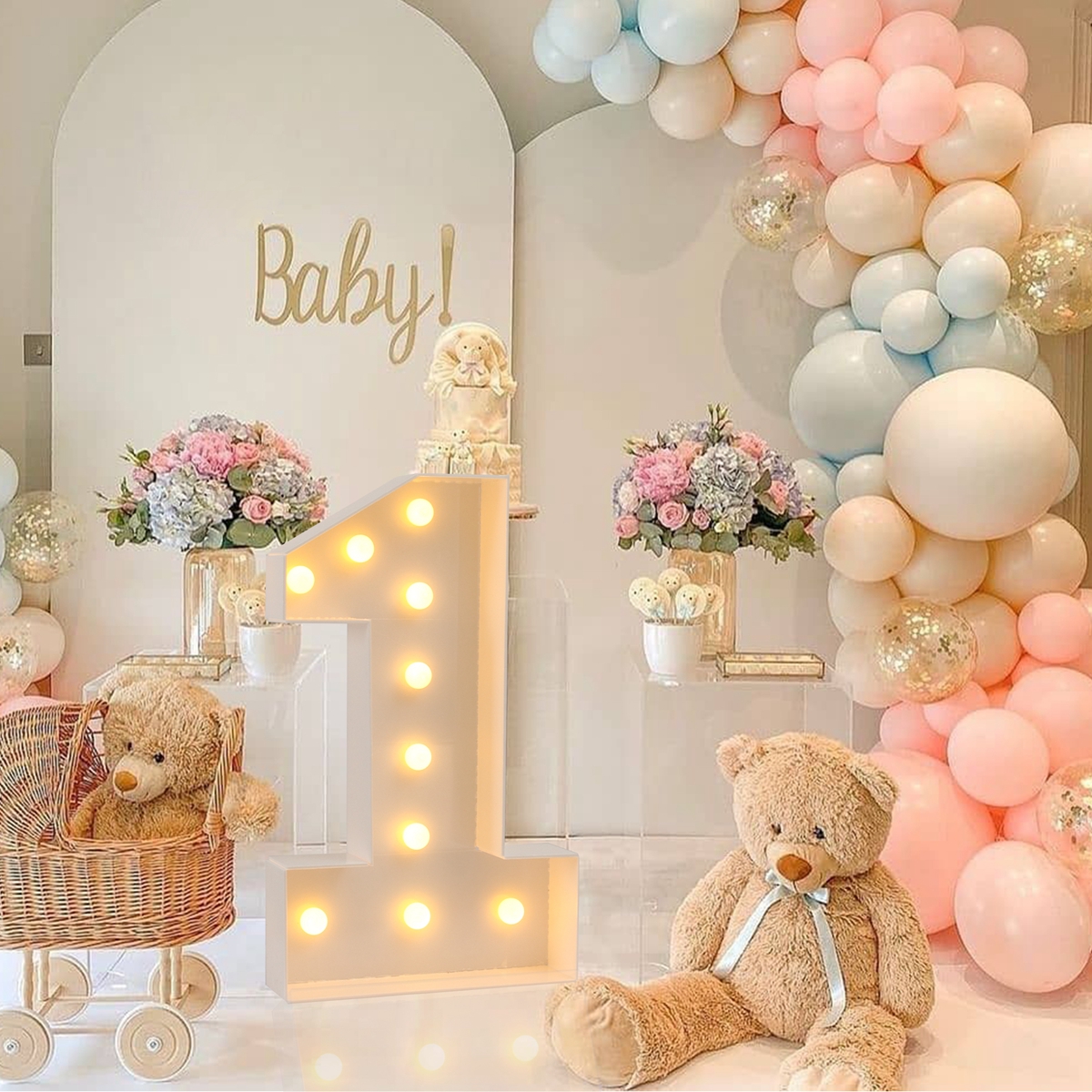 73cm 거대한 그림 흰색 따뜻한 빛 번호 0-9 프레 - Confetti Balloon Set 리뷰 및 가격