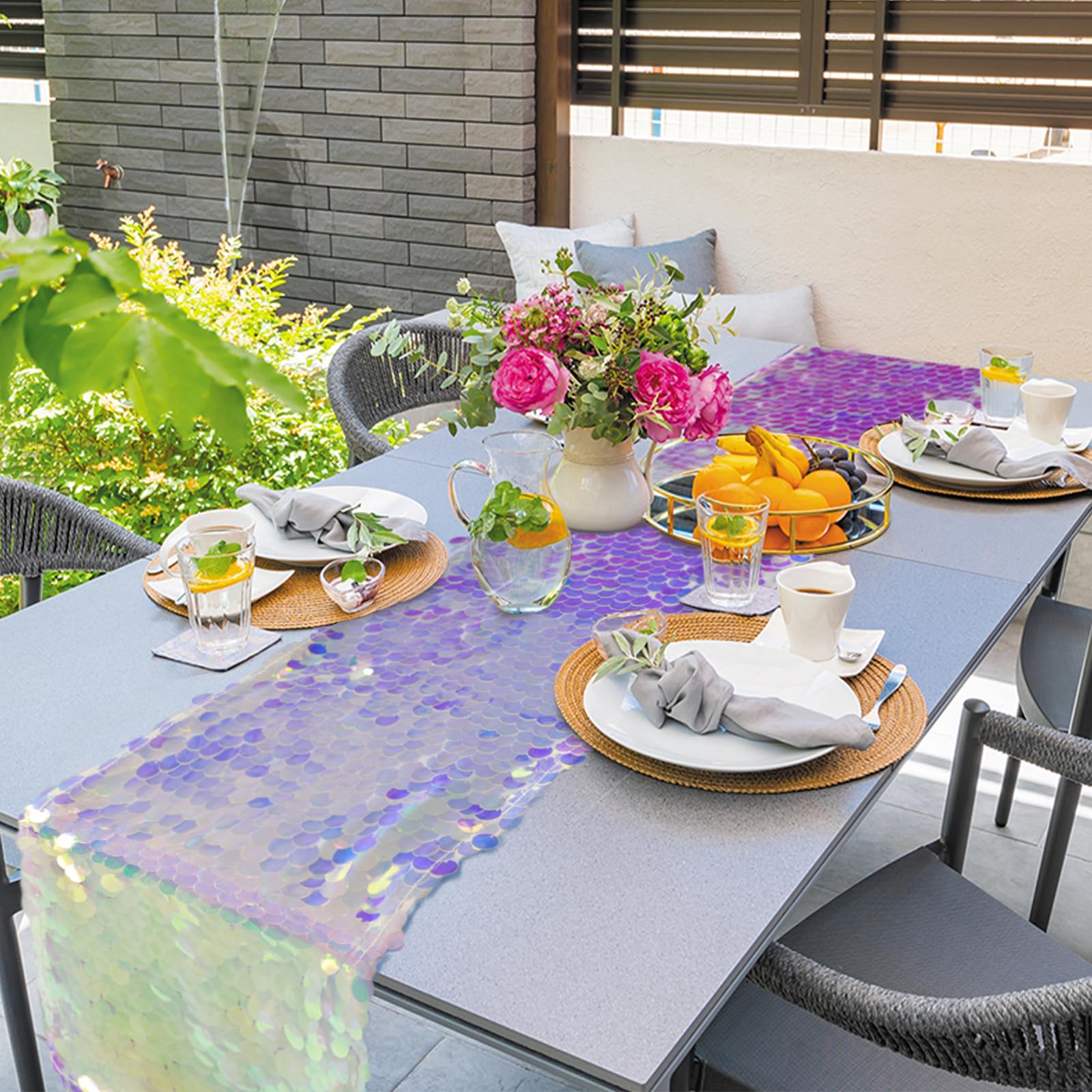 인어 파티 테이블 러너 인어 꼬리 비늘 스팽글 테이블  - Table Runner Sequin 리뷰 및 가격