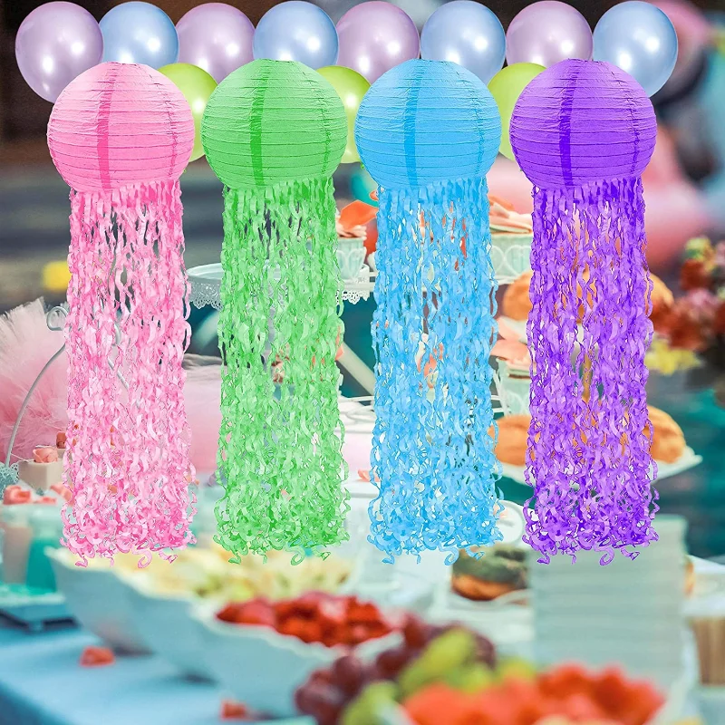 창의적인 해파리 종이 랜턴, 어린이 야외 활동 테마 장 - Wedding Event Supply 리뷰 및 가격