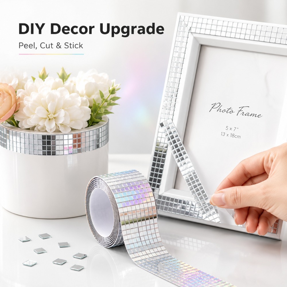 미니 사각형 거울 모자이크 타일 DIY 욕실 수제 홈  - Wedding Bathroom Supply Kit 리뷰 및 가격