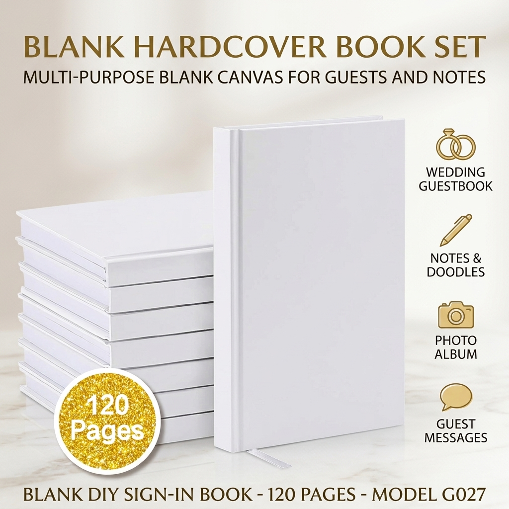 120 페이지 하드커버 웨딩 방명록 빈 페이지 DIY  - Personalized Guest Book 리뷰 및 가격