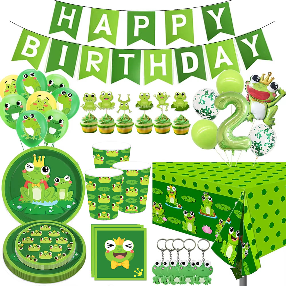 개구리 생일 파티 장식 행복한 생일 배너 풍선 일회용  - Confetti Balloon Set 리뷰 및 가격